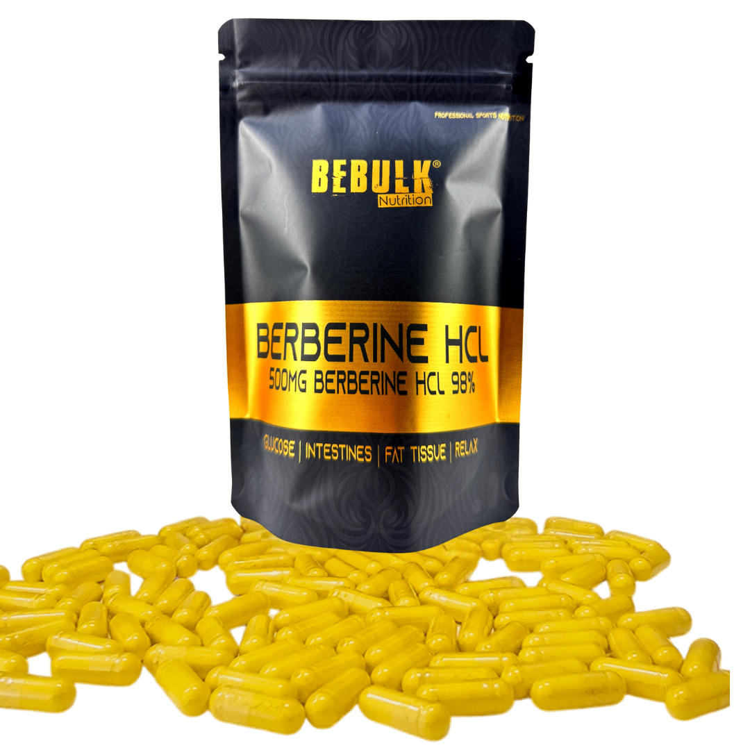 Berberine HCL 98% - 500mg - Vegan - BeBulk Nutrition