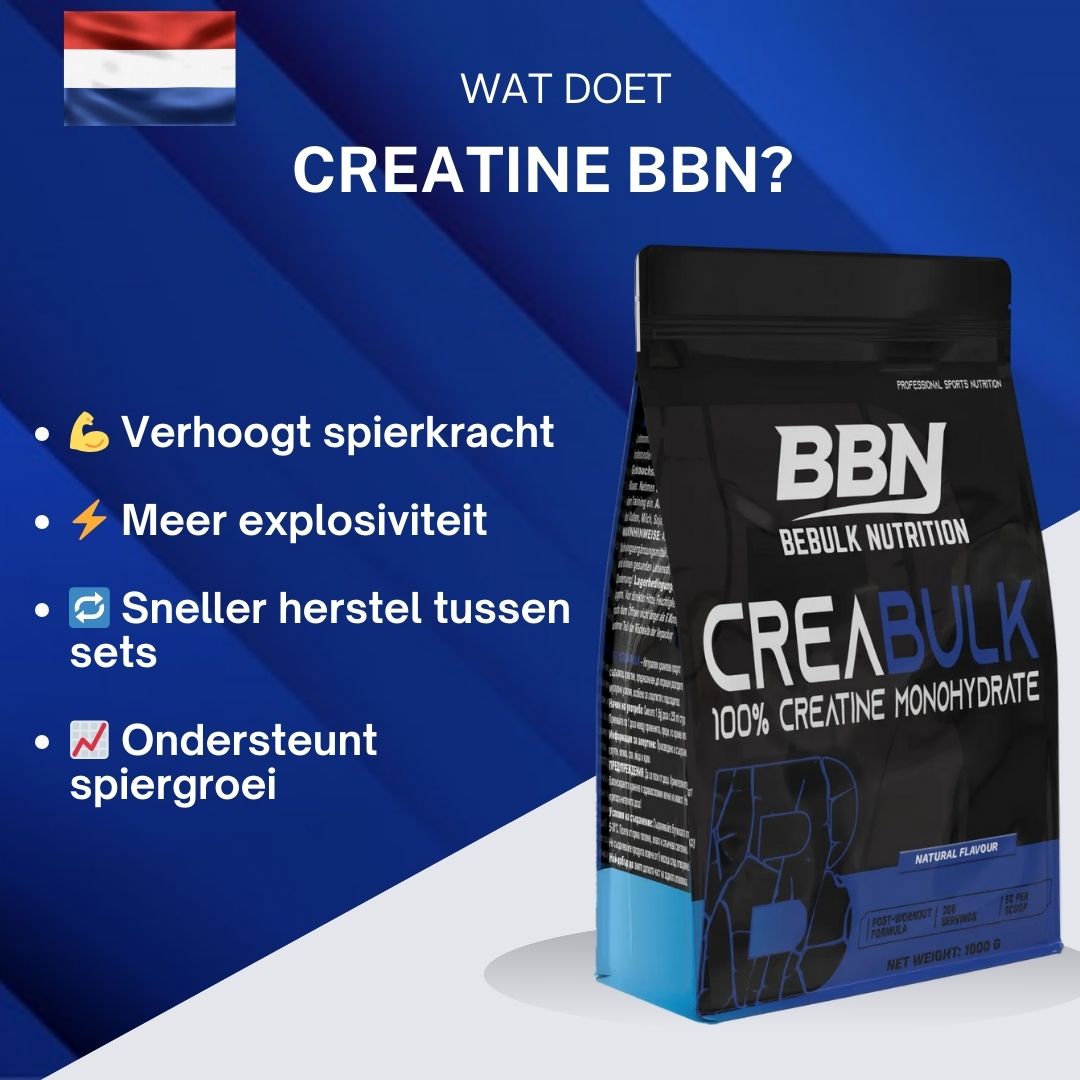 CreaBulk - 100% Creatine Monohydraat Micronized - BeBulk Nutrition