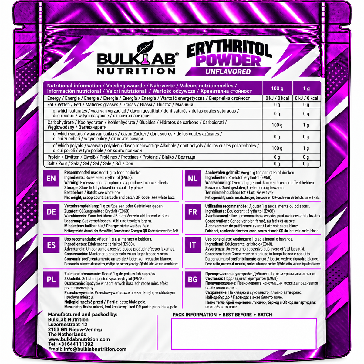Erythritol - BulkLab Nutrition