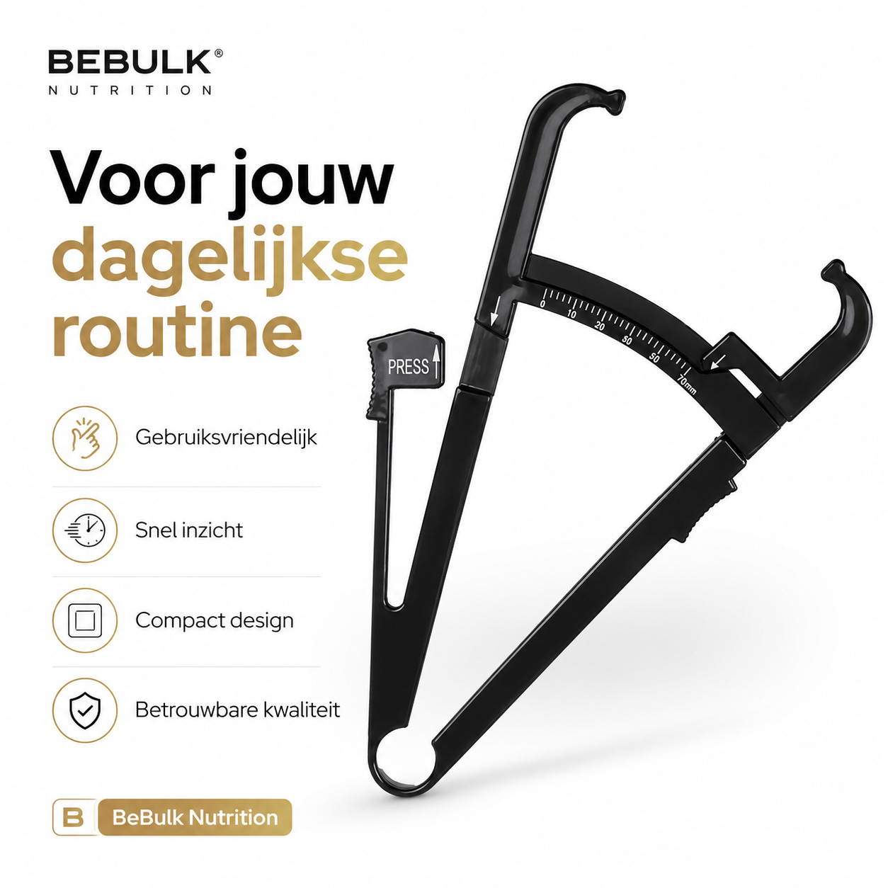 Fat Caliper - Vetmeter - Vetpercentage Meter - BeBulk Nutrition