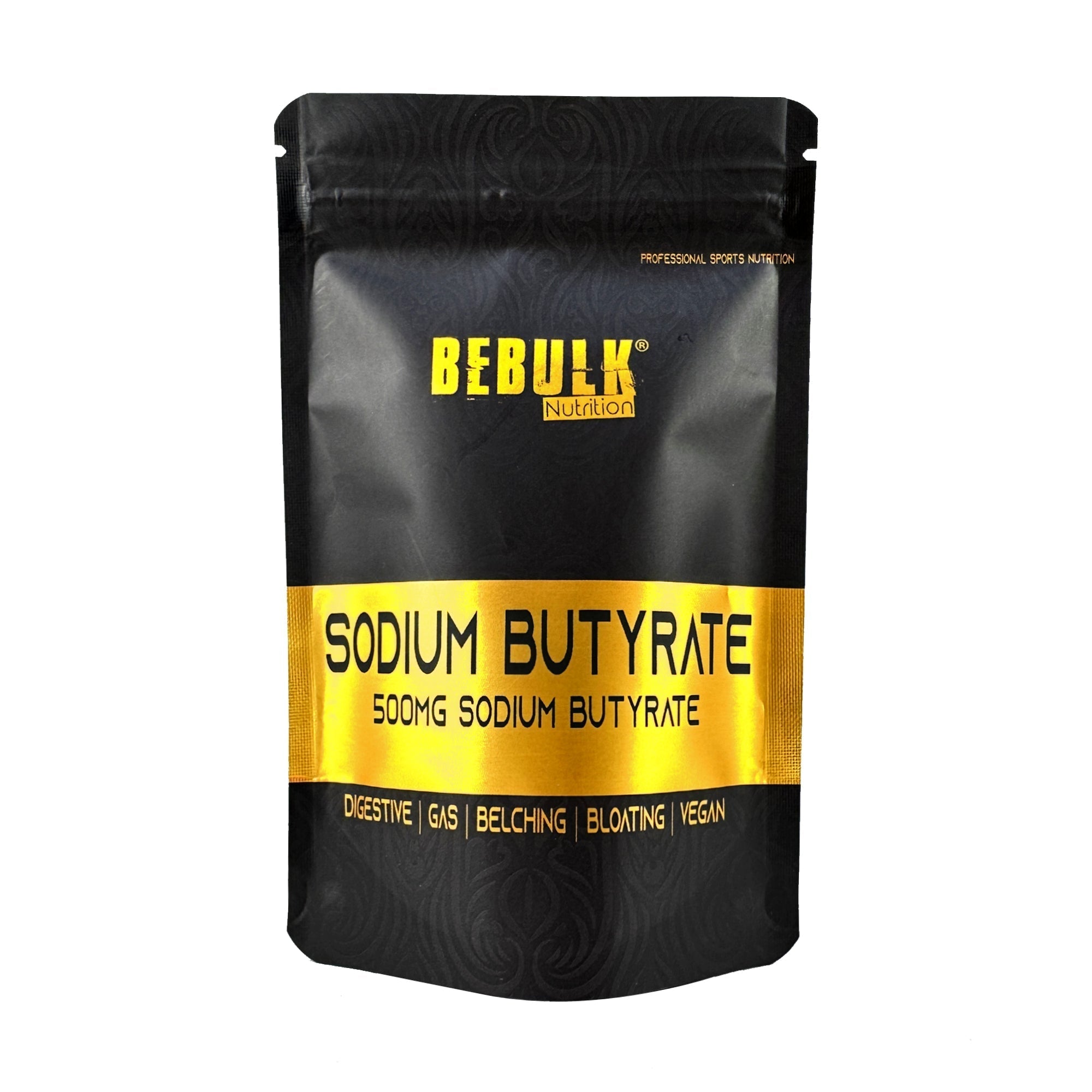 Sodium Butyrate - Natriumbutyraat 1000 mg 98% - Vegan - BeBulk Nutrition